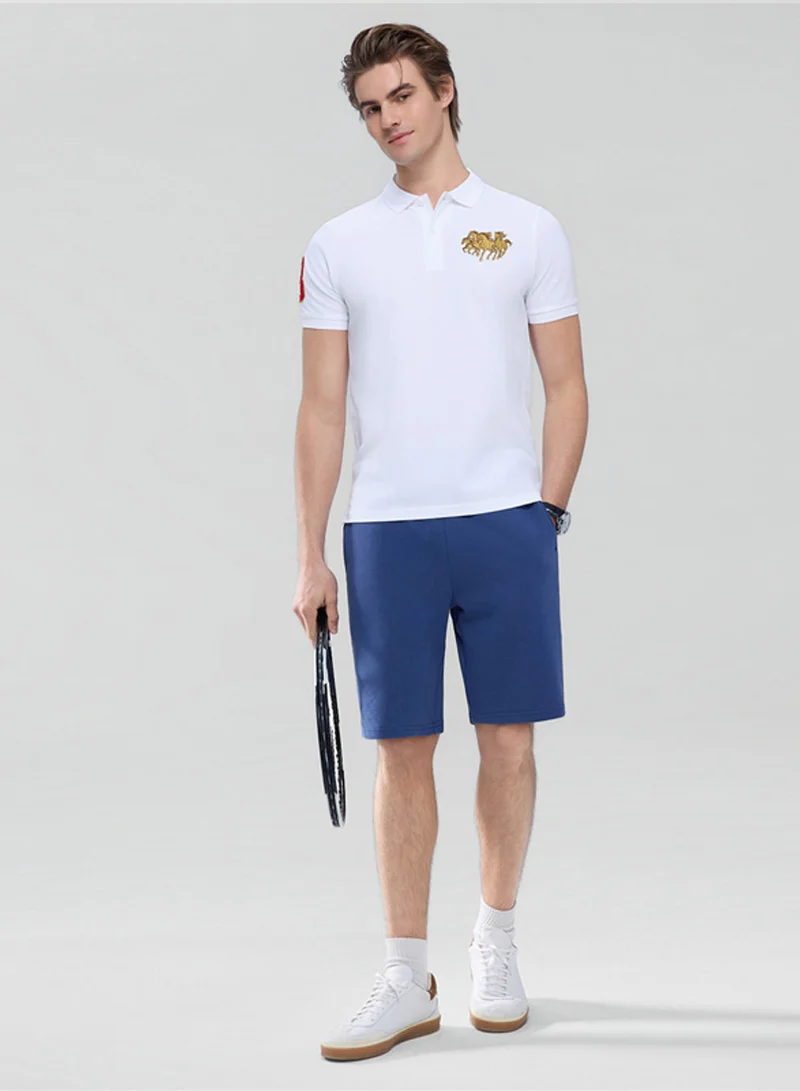 GIORDANO Men’s Slim Fit LNY Embroidery Lycra Pique Polo